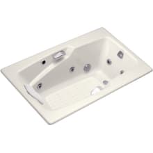 Steeping Collection 60" Drop In Jetted Whirlpool Bath Tub with Reversible Drain