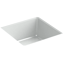 Verticyl 13-1/16" Square Vitreous China Undermount Bathroom Sink with Overflow Drain