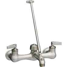 Kinlock service sink faucet with loose-key stops and lever handles