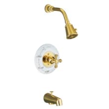 Single Handle Rite-Temp Pressure Balanced Tub and Shower Trim with Single Function Shower Head from the IV Georges Brass Series
