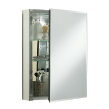 20" x 26" Single Door Reversible Hinge Frameless Mirrored Medicine Cabinet