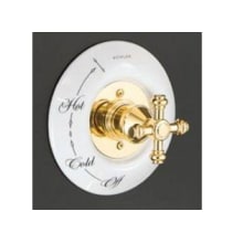 IV Georges Brass Single Handle Rite-Temp Pressure Balanced Valve Trim Only with Metal Cross Handle