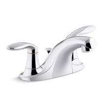 Coralais 1.2 GPM Centerset Bathroom Faucet with Plastic Pop-up Drain Assembly