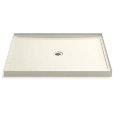 Rely 48" x 42" Square Shower Base with Single Threshold and Center Drain