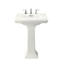 27" Widespread Fireclay Bathroom Sink with Overflow and 3 Pre Drilled Faucet Holes from the Memoirs Collection
