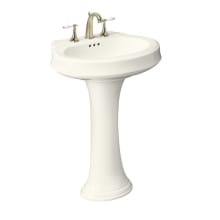 Leighton pedestal lavatory with 4" centers