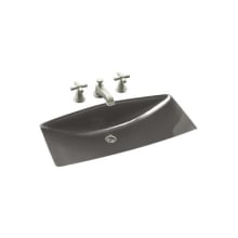 24" Cast Iron Man's Lav Undermount Bathroom Sink with 3 Holes Drilled and Overflow