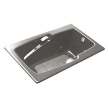 Steeping Collection 60" Drop In Jetted Whirlpool Bath Tub with Right Side Drain