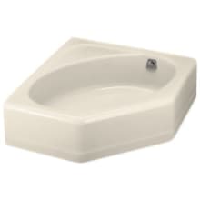 Mayflower Collection 48" Corner Cast Iron Soaking Bath Tub with Right Hand Drain