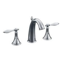 Finial Traditional Double Handle Valve Trim Only with Porcelain Lever Handles