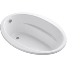 Sunward 60" Drop In Acrylic Soaking Tub with Reversible Drain and Overflow