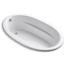Sunward 72" Drop In Acrylic Soaking Tub with Reversible Drain and Overflow