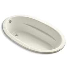 Sunward 72" Drop In Acrylic Soaking Tub with Reversible Drain and Overflow
