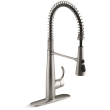 Simplice 1.5 GPM Single Hole Pre-Rinse Pull Down Kitchen Faucet - Includes Escutcheon