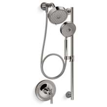 Purist Pressure Balanced Shower System with Shower Head, Hand Shower, Slide Bar, Shower Arm, Hose and Valve Trim – Less Rough-In Valve