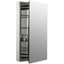 Catalan 20" x 36" Single Door Medicine Cabinet with 170 Degree Hinge and Triple Mirror Design