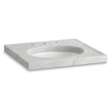 24" x 22" Marble Console Tabletop with 8" Widespread Faucet Holes