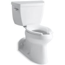 Elongated Bowl, Rear Outlet, Pressure Lite, Comfort Height Toilet with Right-Hand Trip Lever & Lock from the Barrington Series with 4 Inch rough-in