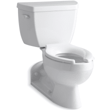 Pressure Lite Toilet with Elongated Bowl with Tank Cover Locks from the Barrington Series