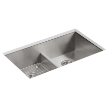 Vault 33" Double Basin Top-Mount/Under-Mount 18-Gauge Stainless Steel Kitchen Sink with Smart Divide