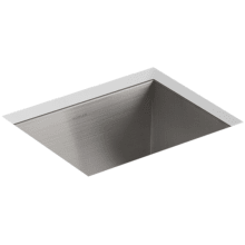 Vault 15" Drop In or Undermount Single Basin Stainless Steel Bar Sink with Sink Rack and Three Faucet Holes