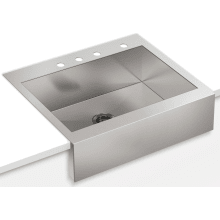Vault 30" Single Basin Top-Mount 18-Gauge Stainless Steel Kitchen Sink with Self Trimming