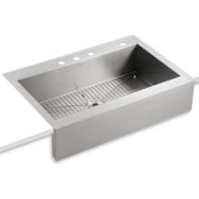 Vault 36" Single Basin Top-Mount 18-Gauge Stainless Steel Kitchen Sink with Self Trimming