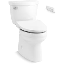 Cimmaron Two-Piece Comfort Height Elongated Toilet with Fully Skirted Trapway - Includes Irvine E915 Elongated Slim Bidet Toilet Seat With Remote Control