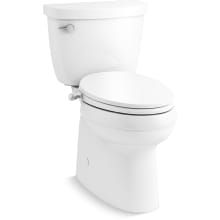 Cimmaron Two-Piece Comfort Height Elongated Toilet with Fully Skirted Trapway - Includes PureWash M300 Elongated Manual Bidet Toilet Seat with Adjustable Water Position and Pressure, Automatically Rinsing Self-Cleaning Wand, Quiet-Close, and Quick-Release Technologies