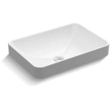 Rectangular Vessel Sink Linz 24-1/4” x 13-3/4” Bathroom Porcelain Ceramic Vessel 