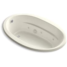 Sunward 66" Exocrylic Drop In Whirlpool Tub with Heater and Reversible Drain