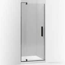 Revel 74"H x 27-5/16 – 31-1/8"W Pivot Frameless Shower Door with Thick Clear Glass