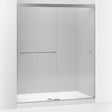 Revel 70" High x 59 5/8” Wide Frameless Sliding Shower Door with Tempered Crystal Clear Glass