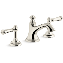 Artifacts Widespread Bathroom Faucet with Bell Spout and Lever Handles - Includes Clicker Drain Assembly