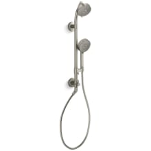 HydroRail-S 2.5 GPM Multi Function Shower Head with MasterClean Technology - Included Handshower, Slide Bar, and Hose
