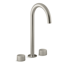 Components 1.2 GPM Widespread Tube Spout Vessel Bathroom Faucet with Oyl Handles, UltraGlide Technology and Pop-Up Drain Assembly