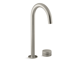Components 1.2 GPM Widespread Vessel Bathroom Faucet with Tall Tube Spout, Rocker Handle, and Pop-Up Drain Assembly