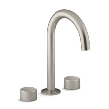 Components 1.2 GPM Widespread Tube Spout Bathroom Faucet with Oyl Handles, UltraGlide Technology and Pop-Up Drain Assembly