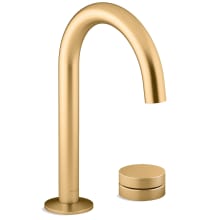 Components 1.2 GPM Widespread Bathroom Faucet with Tube Spout, Rocker Handle, and Pop-Up Drain Assembly