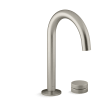 Components 1.2 GPM Widespread Bathroom Faucet with Tube Spout, Rocker Handle, and Pop-Up Drain Assembly