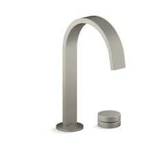 Components 1.2 GPM Widespread Bathroom Faucet with Ribbon Spout, Rocker Handle, and Pop-Up Drain Assembly