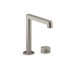Components 1.2 GPM Widespread Bathroom Faucet with Row Spout Design, Rocker Handle, and Pop-Up Drain Assembly