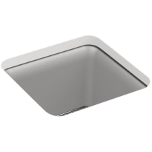 Cairn 15-1/2" Undermount Single Bowl Stone Neoroc Granite Composite Bar Sink with Bottom Sink Rack