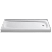 Salient 60" x 30" Single Threshold Shower Base with Right Drain