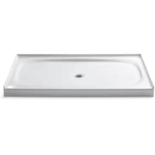 Salient 60" x 36" Shower Base with Single Threshold and Center Drain