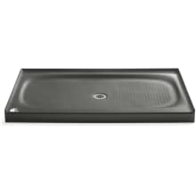 Salient 60" x 36" Shower Base with Single Threshold and Center Drain