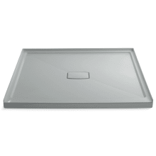 Archer 60" x 60" Single Threshold Center Drain Shower Base with Removable Drain Cover
