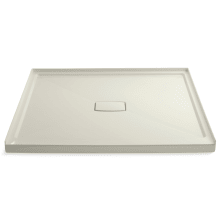 Archer 60" x 60" Single Threshold Center Drain Shower Base with Removable Drain Cover