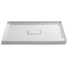 Archer 48" x 36" Single Threshold Center Drain Shower Base with Removable Cover