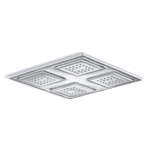 WaterTile 2.4 GPM Ceiling Mount Rainhead with Four 22-Nozzle Sprayheads